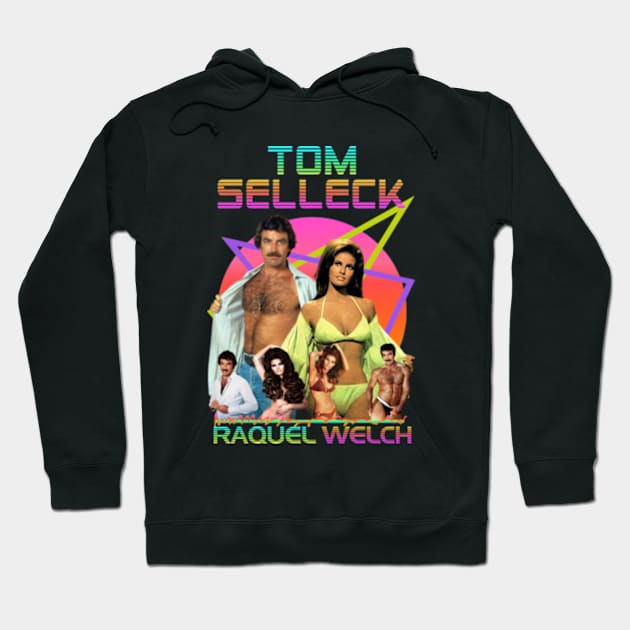 Raquel Welch and Tom selleck Sexy 80s Hoodie by CrazyRich Bimasakti1'no11